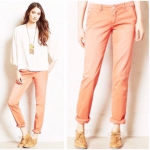 Pilcro Hyphen Pink Chino Jeans Size 27 Anthropologie Brand Salmon Pink